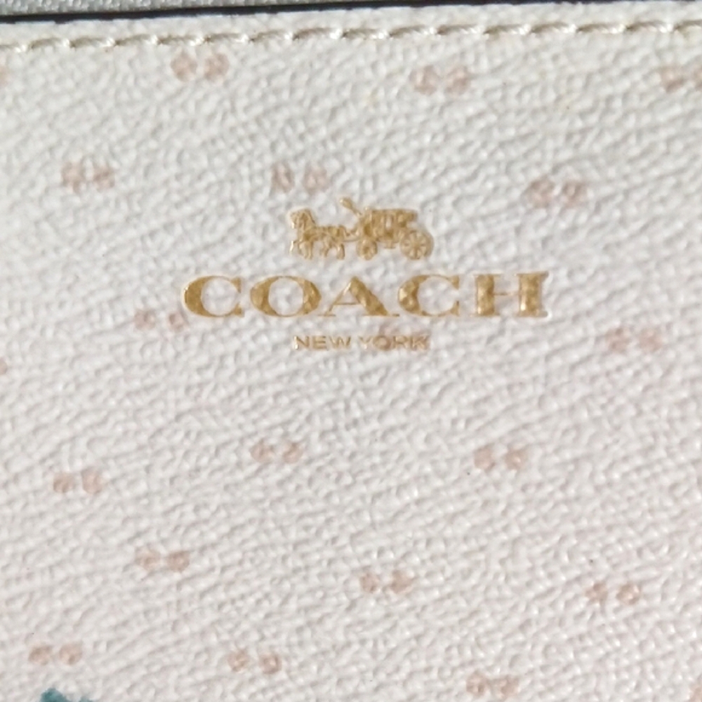Coach Cream Floral Wristlet - Picture 2 of 4